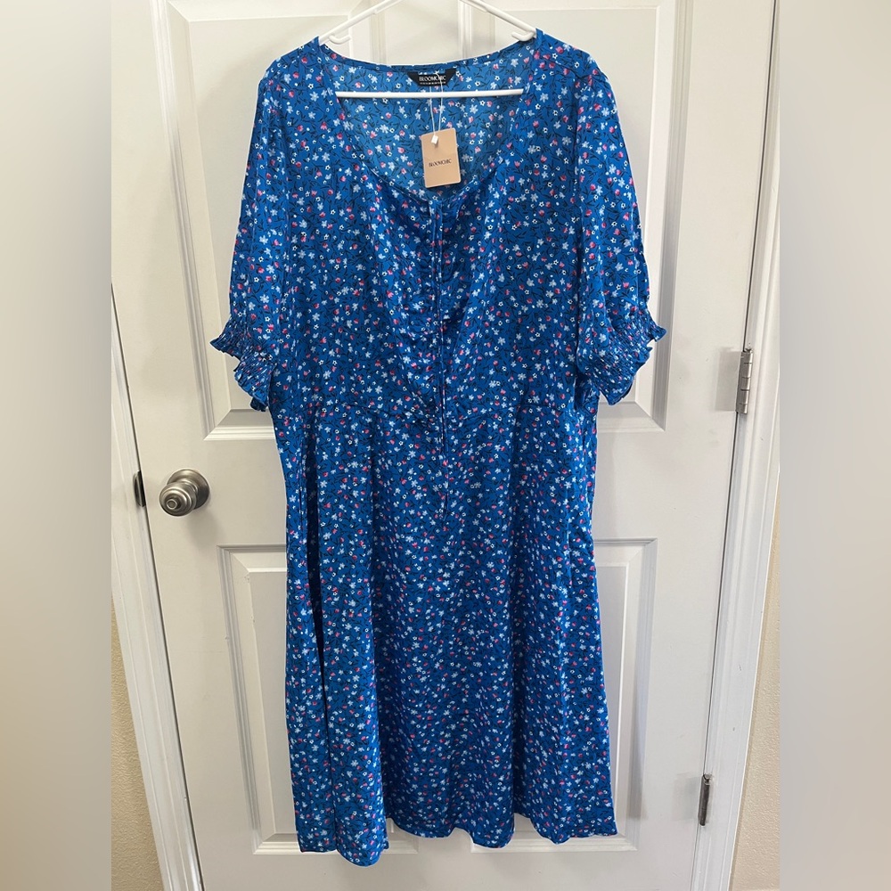 NWT Women’s Size 22-24 BloomChic Blue Floral Dress